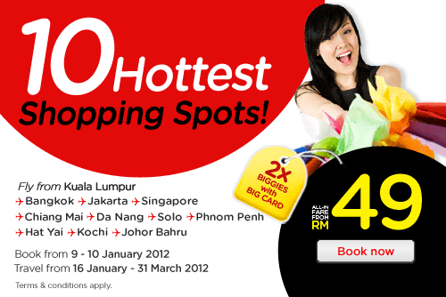 AirAsia Promotion - 10 Hottest Shopping Spots!