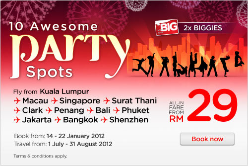 AirAsia Promotion - 10 Awesome Party Spots