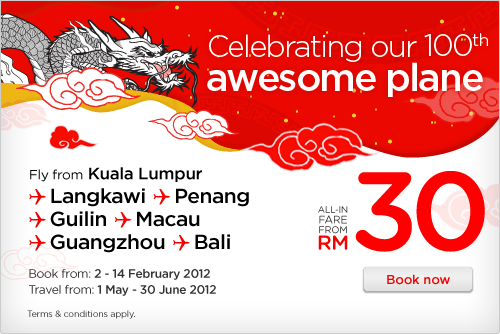 AirAsia Promotion - Celebrating Our 100th Awesome Plane
