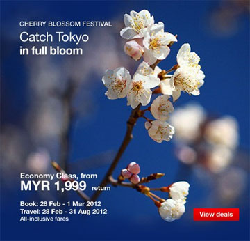 Malaysia Airlines Promotion - Catch Tokyo in full bloom