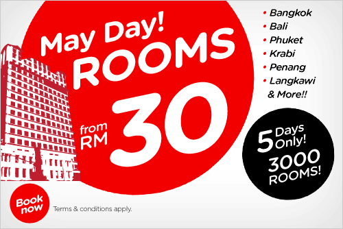 AirAsia Promotion - May Days! Room from RM30