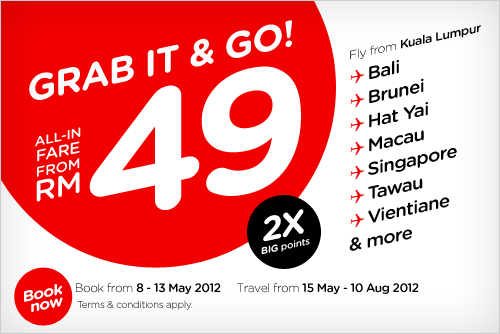 AirAsia Promotion - Grab and Go!