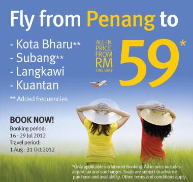Firefly Promotion - Fly from Penang, from RM59*