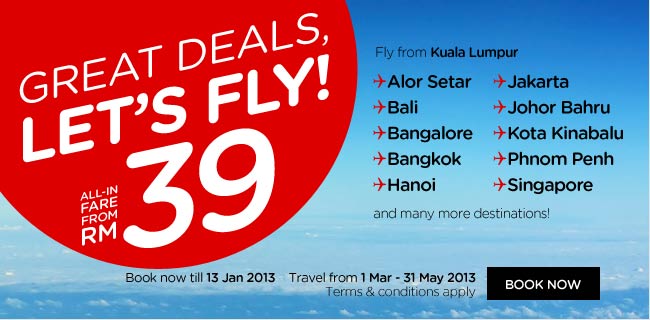 AirAsia Promotion - Great Deals, Let's Fly!