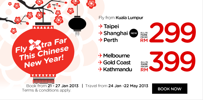 AirAsia Promotion - Fly Further This Chinese New Year