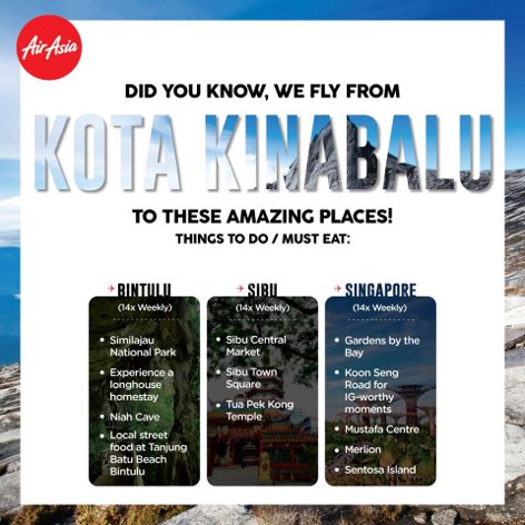 Fly from Kota Kinabalu