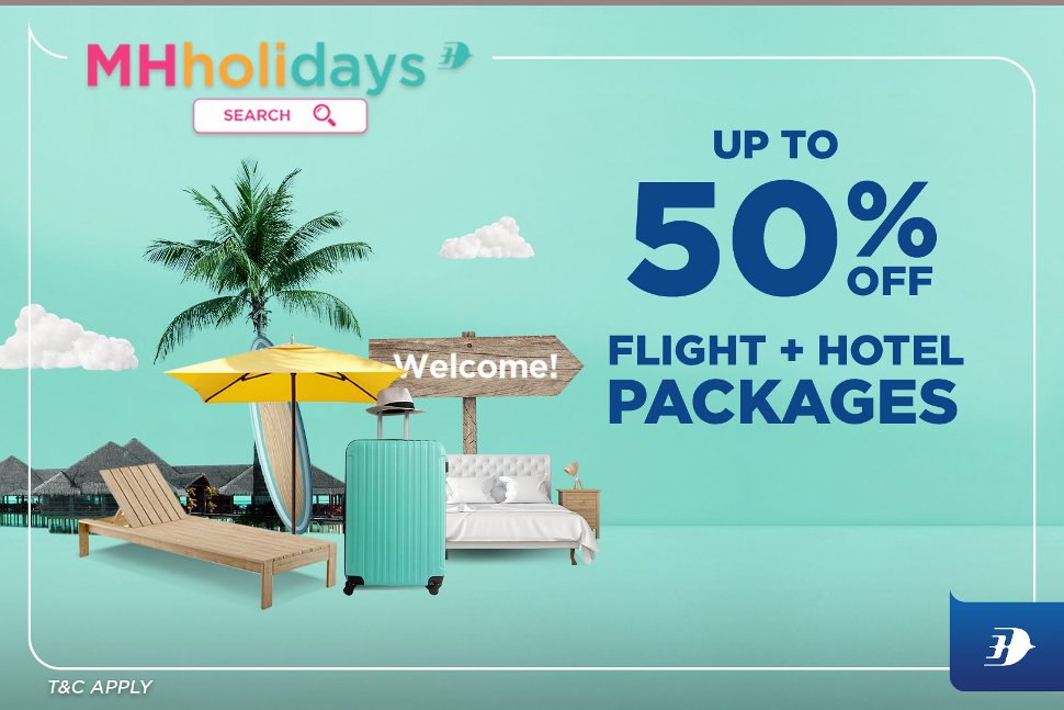 Up to 50% off flight + hotel packages