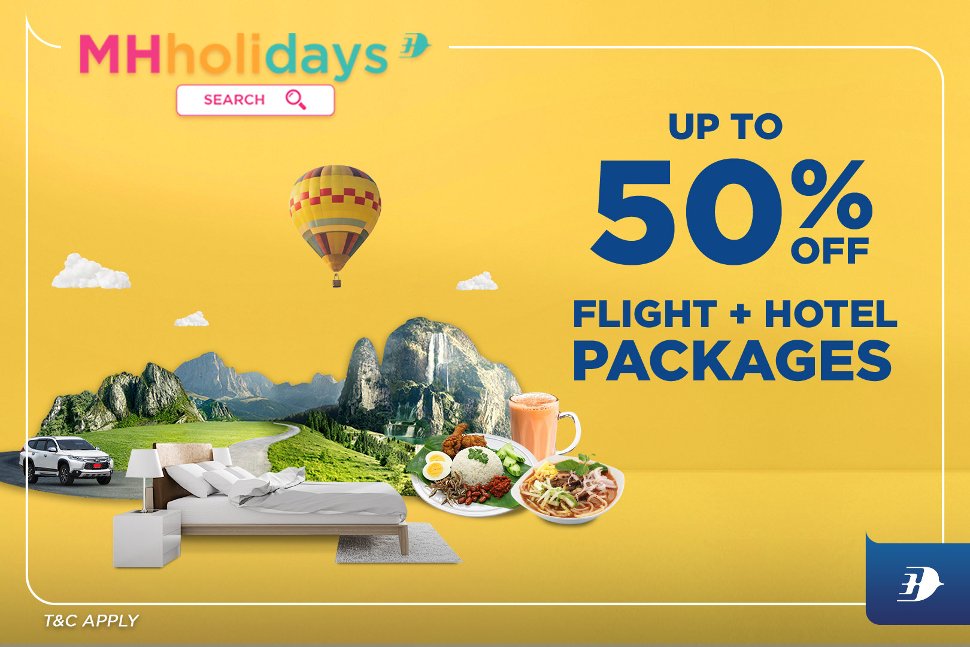 Up to 50% off flight + hotel packages