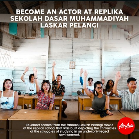 Become an actor at Replica Sekolah Dasar Muhammadiyah Laskar Pelangi