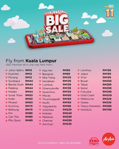 Fly from Kuala Lumpur