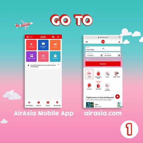 Go to AirAsia's online channels