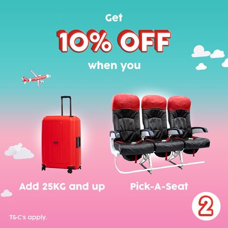Get 10% off luggage and seating