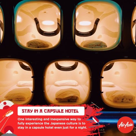 Stay in a capsule hotel