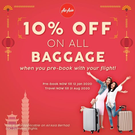 10% off on all baggage