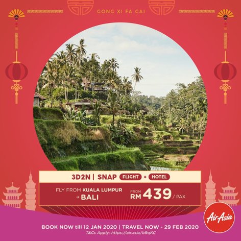 Fly from Kuala Lumpur to Bali, from RM439