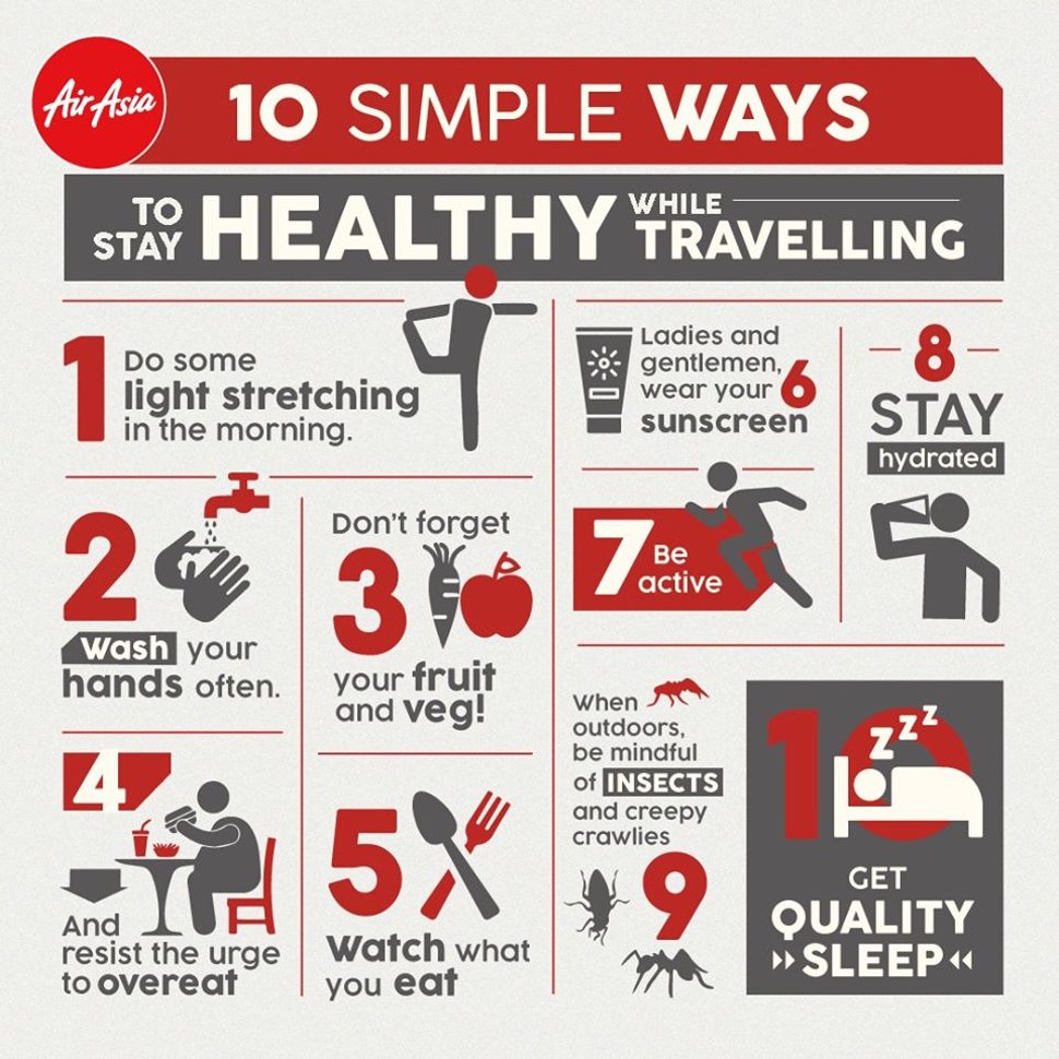 Stay healthy while traveling