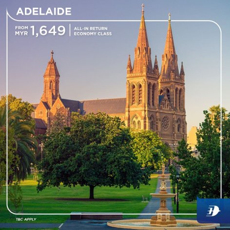 Adelaide, from MYR1,649