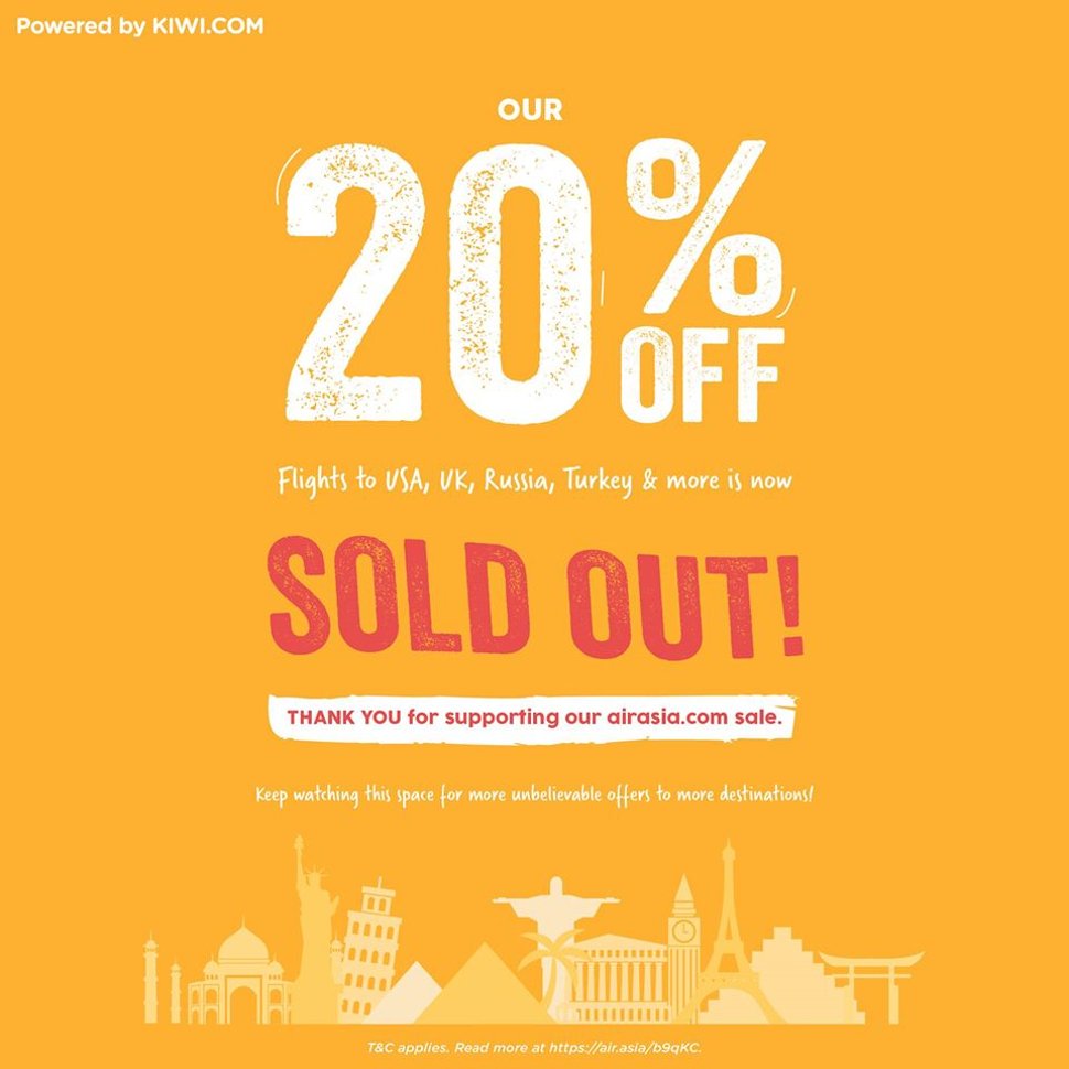20% OFF promo sold out