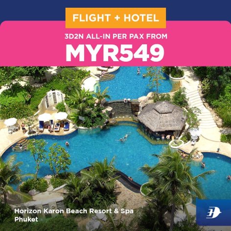 Phuket, 3D2N all-in per pax from MYR549