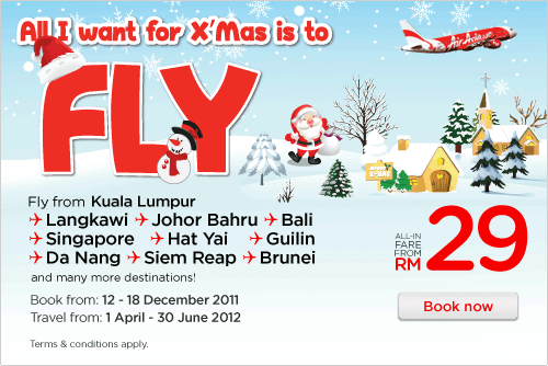 AirAsia Promotion - All I Wanted For X'mas Is To Fly