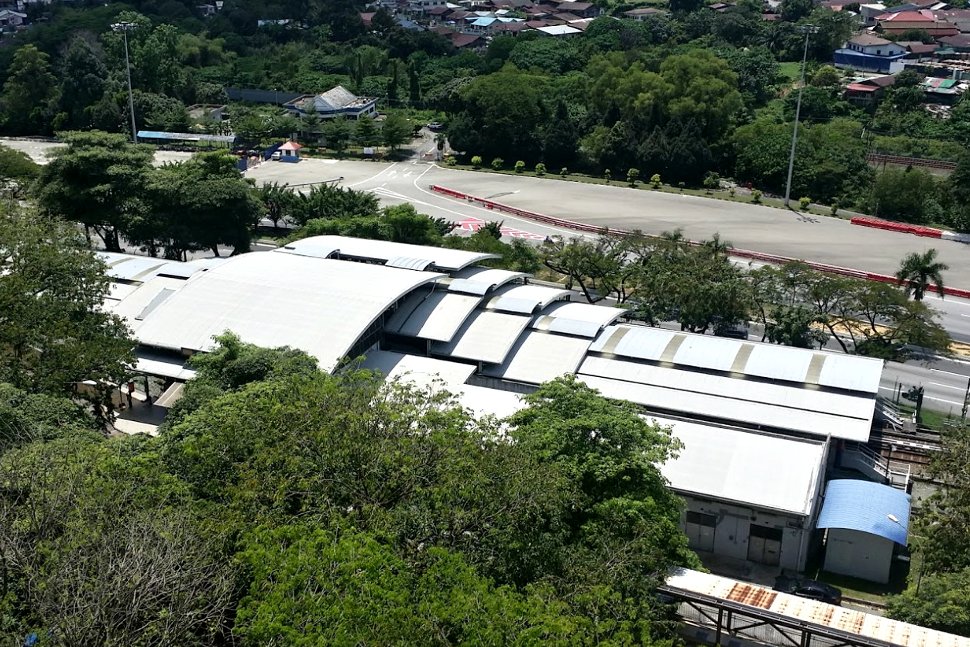 Aerial view of Bandar Tun Razak LRT station