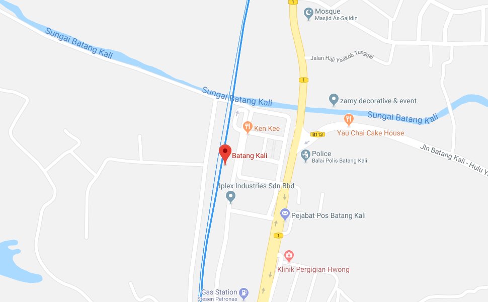Location of Batang Kali KTM Station