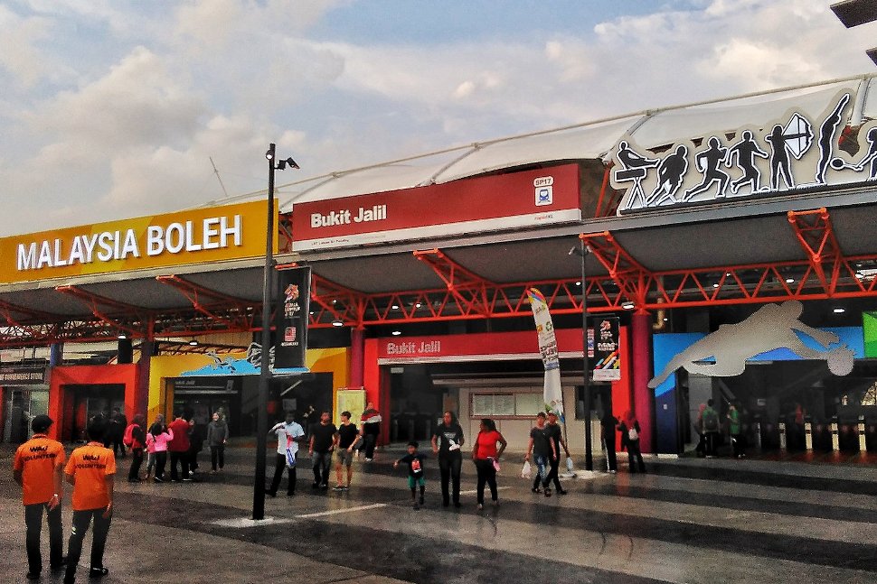 The entrance of Bukit Jalil LRT station