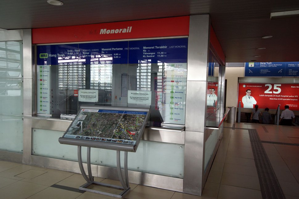 Ticket counter at Hang Tuah Monorail station