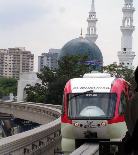KL Monorail, 9km of rail track with 11 stations in Kuala ...