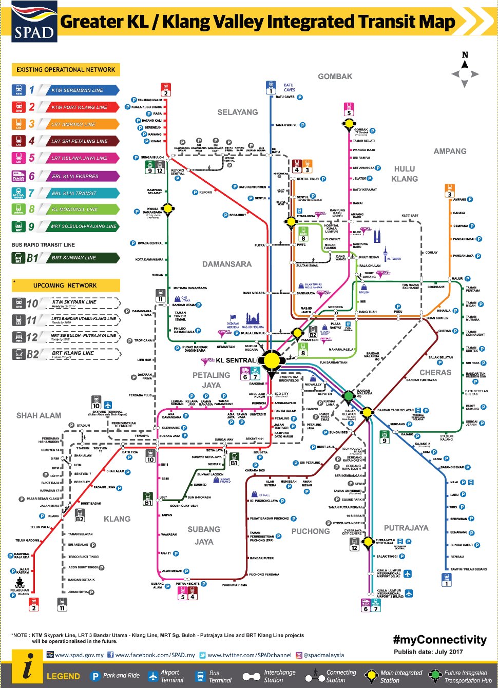Klang Valley Integrated Transit Map 002 T 