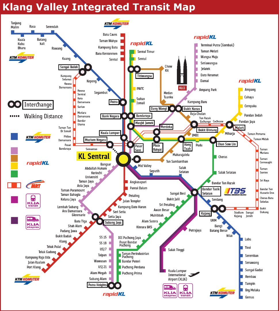 Klang Valley / Greater Kuala Lumpur Integrated Rail System ...