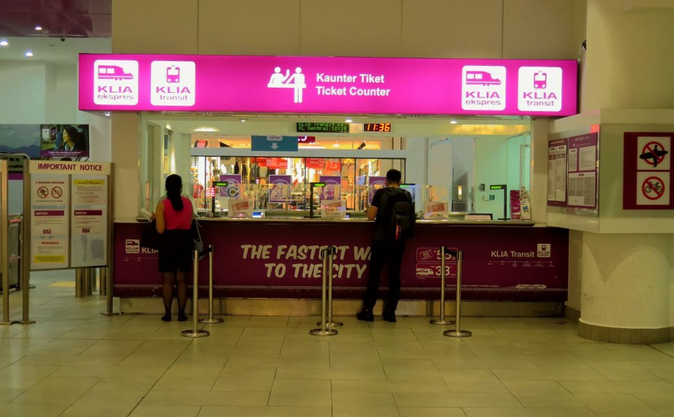 Ticket counter at klia2 ERL station