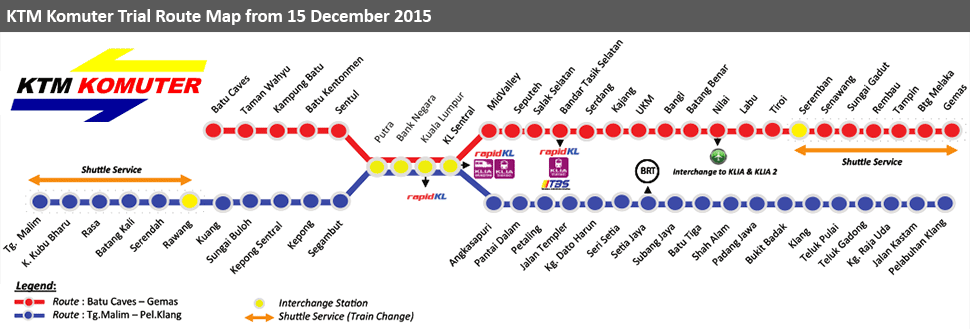 KTM Komuter Trial Route Map