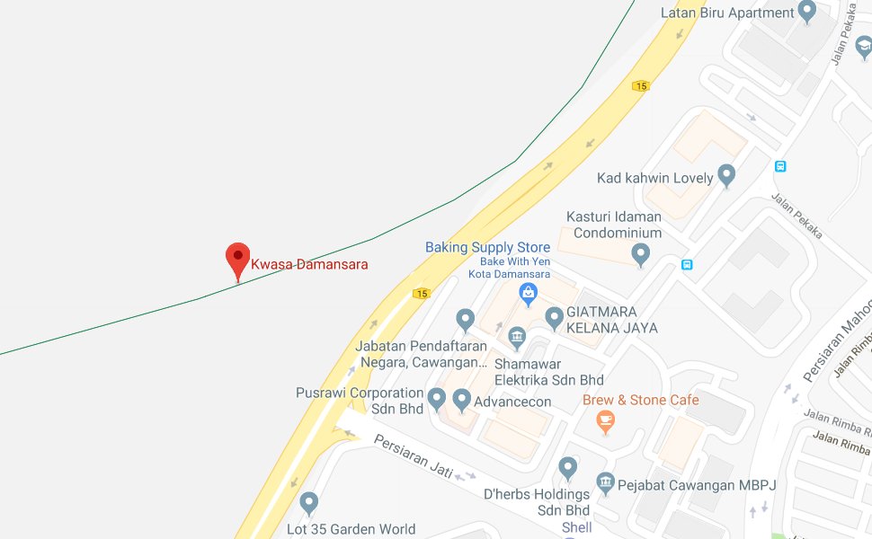 Location of Kwasa Damansara MRT station