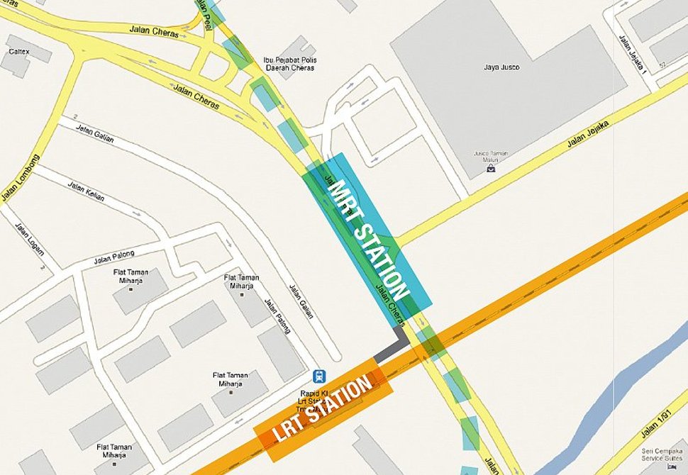 Maluri station location map
