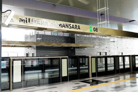 Boarding platform at Mutiara Damansara station