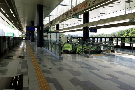Boarding platform level at Phileo Damansara station