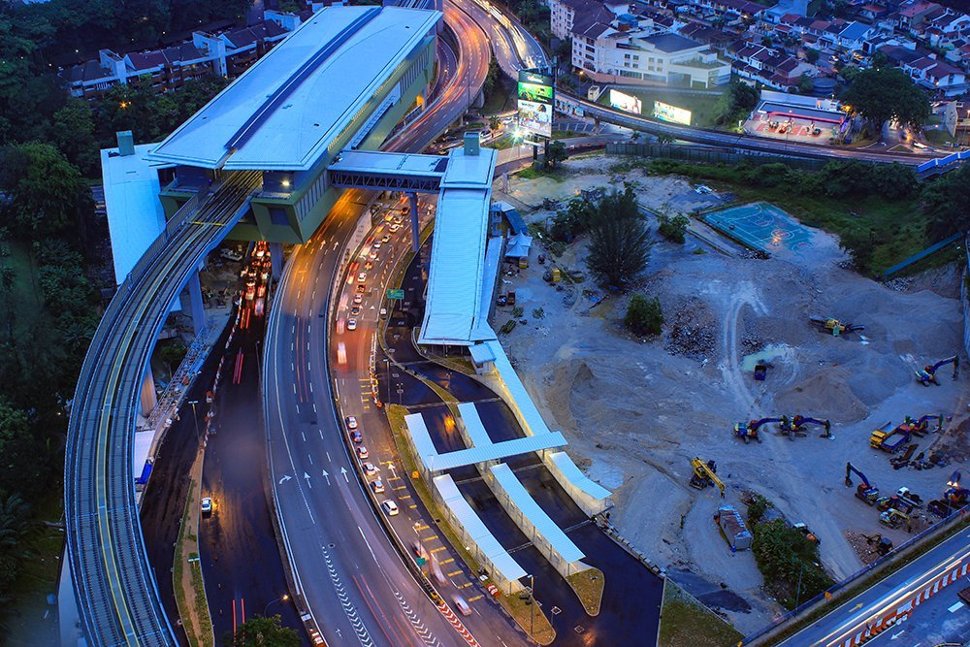 Aerial view of Pusat Bandar Damansara station