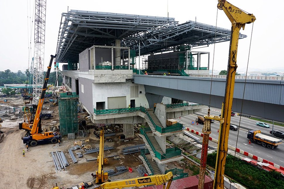 Construction of the Bukit Dukung Station in progress. Oct 2015