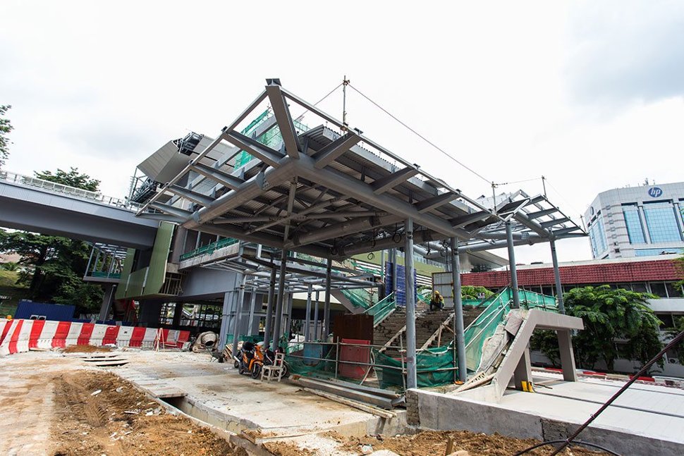 Entrance 2 of the Semantan Station under construction. (May 2016)