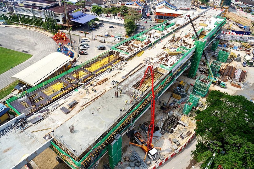 View of the platform level of the Stadium Kajang Station. May 2015
