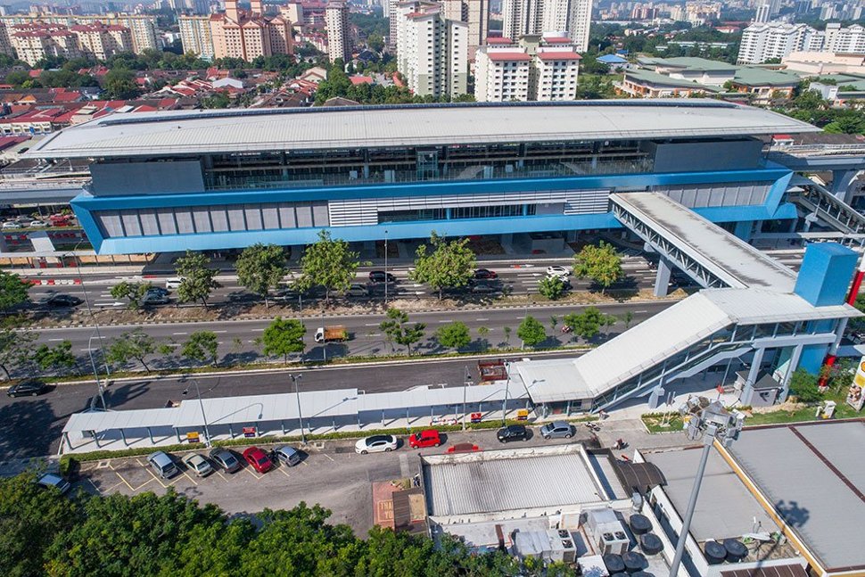 Aerial view of the Taman Midah Station. (Feb 2017)