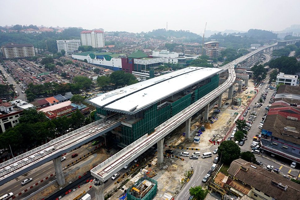 Aerial view of the Taman Mutiara Station. Oct 2015