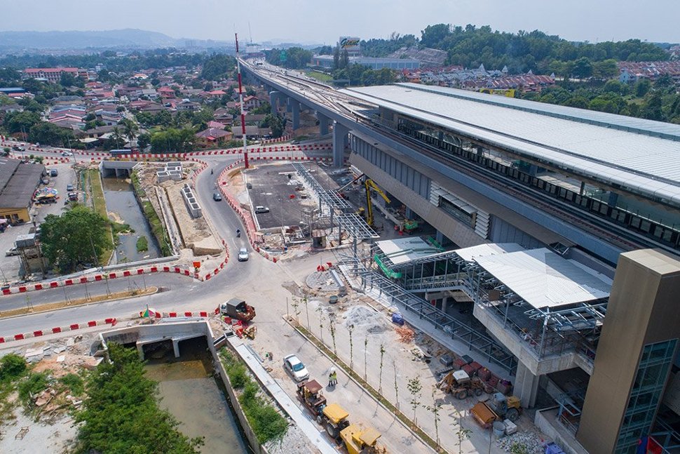 View of the Taman Suntex Station with ongoing work at Entrance A. Jan 2017