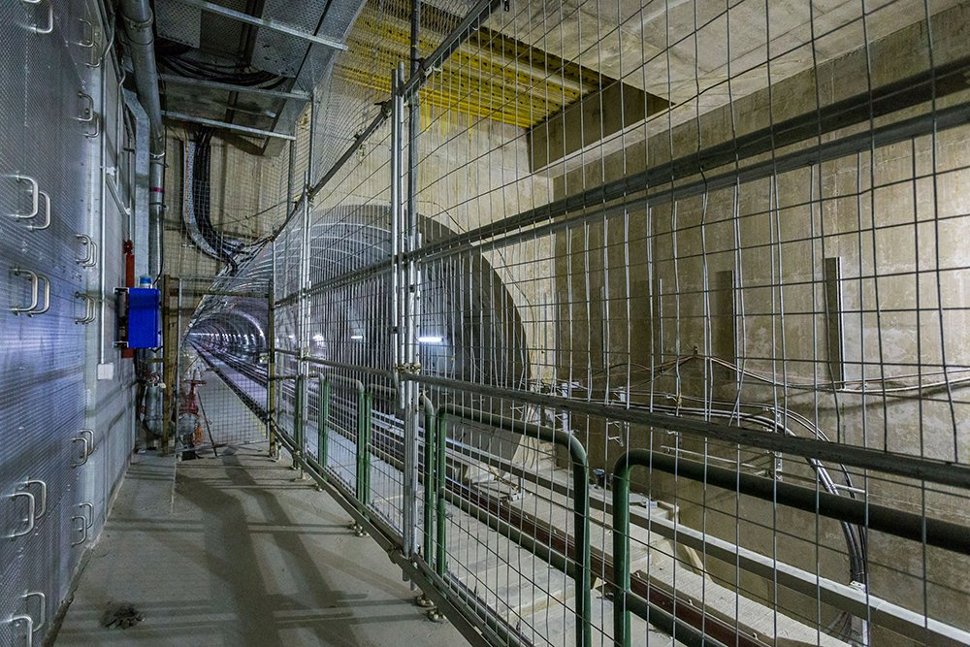 View of the completed track works inside the Tun Razak Exchange Station. (Sep 2016)