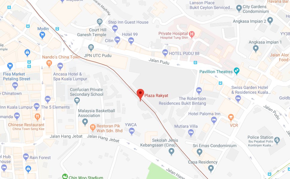 Location of Plaza Rakyat LRT Station