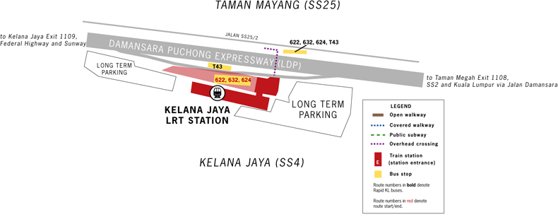 RapidKL Kelana Jaya Line LRT - Kelana Jaya station
