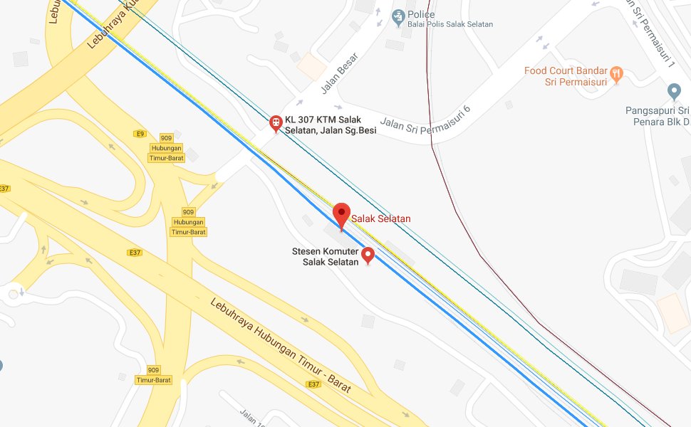 Location of Salak Selatan KTM Station
