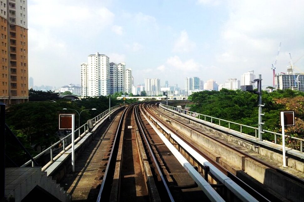 The view of the city from the LRT station