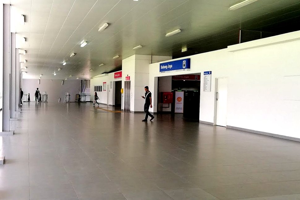 Concourse level at LRT station
